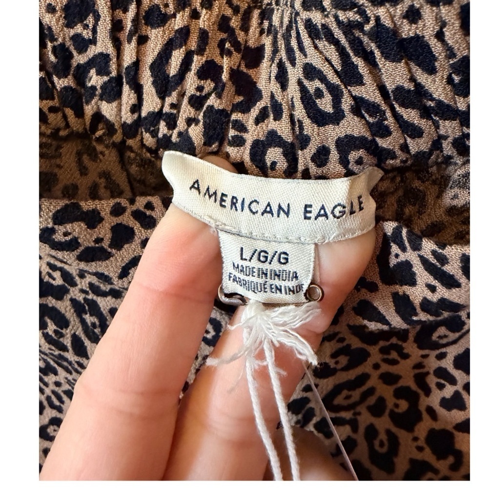 🖤🐆 NWT American Eagle Leopard Print Pull-On Shorts | Size L - Picture 10 of 13